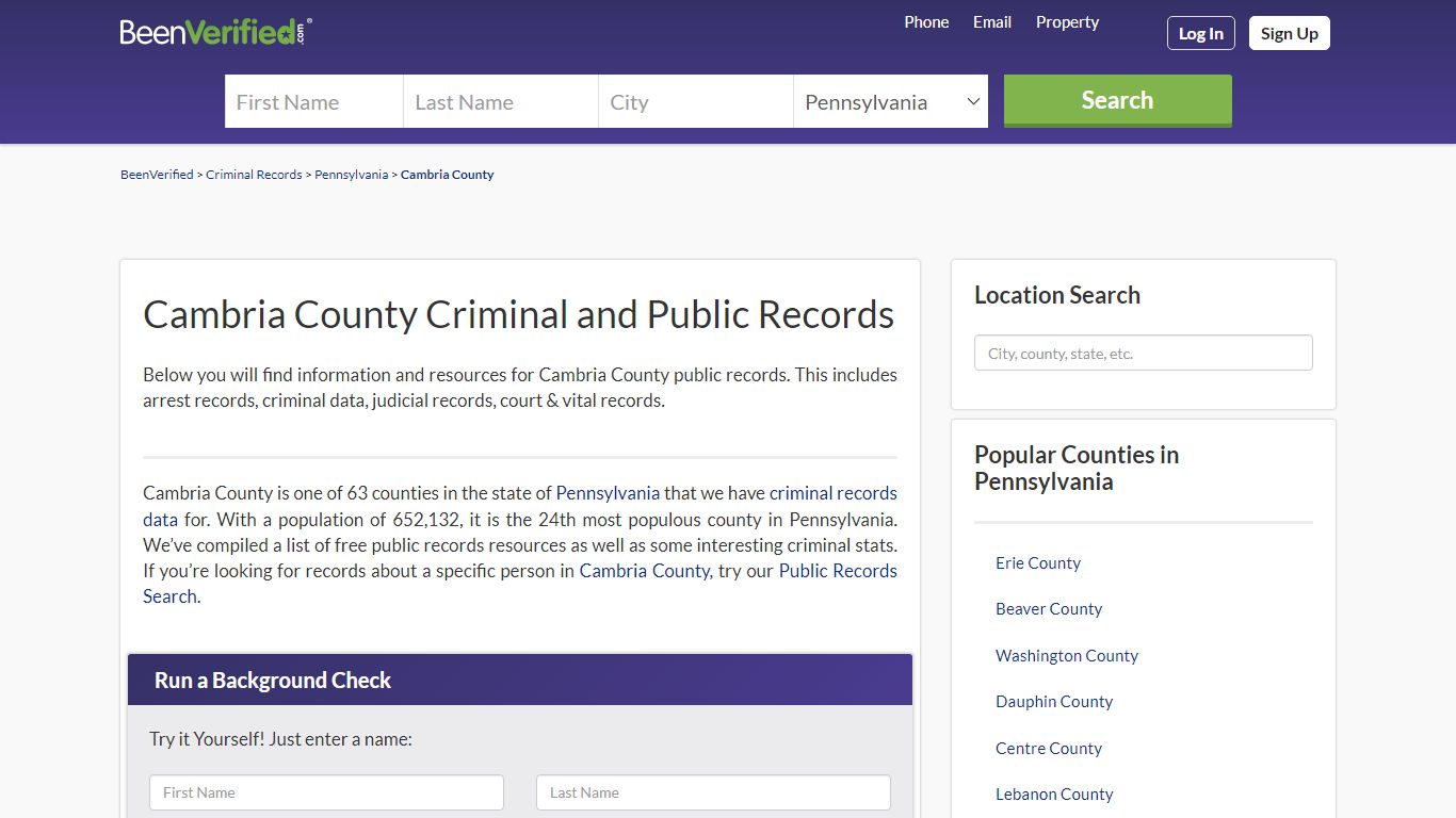 Cambria County Arrest Records in PA - Court & Criminal ...